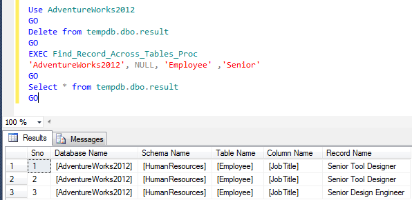 Sql Server – How To Search A String Value In All Columns In The Table And  In All Tables In A Database – Part 1 | Sql Server Portal